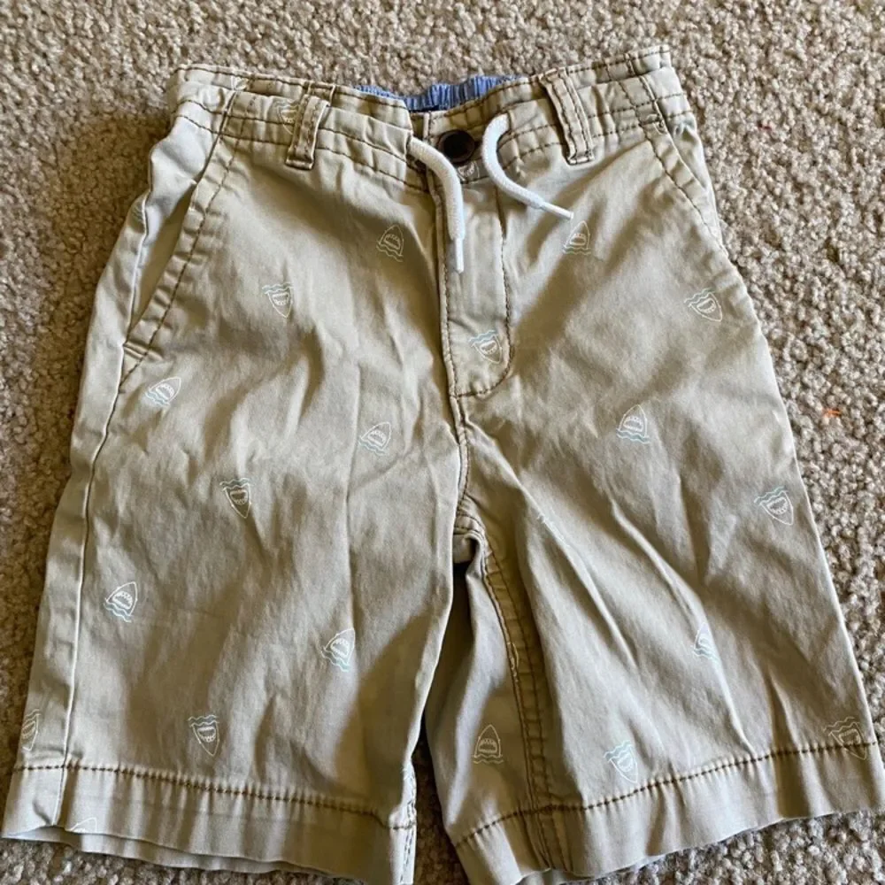 Boys Oshkosh Shark Khaki Shorts
